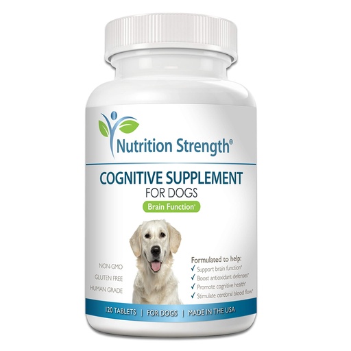 [BRSRAFA5CAPA4A33] Cognitive Support for Dogs, Promotes Dog Brain Health, Mental Support Supplement for Cognitive Difficulties, 120 Chewable Tablets