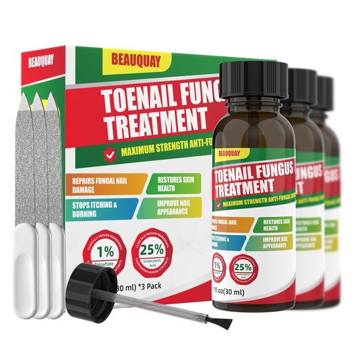 [BRSRYYY7CIJWYCLX] Toenail Fungus Treatment Extra Strength-Results in 1 Week,Fast Acting Nail Strengthener and Growth, Fungus Treatment Liquid for Toenail Health with Brush Applicator for Damaged Toenails