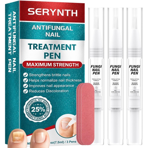 [BRSRGCQ7BZ6QOH3D] Nail Fungus Pen : Toenail Fungus Treatment Extra Strength - Antifungal Nail Repair for Damaged, Yellow, Thick Toenails - 25% Undecylenic Acid & Tea Tree Oil Mild and Non-Irritating