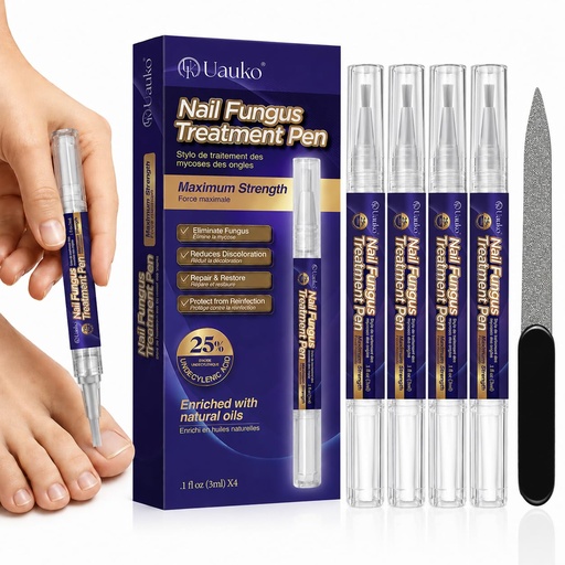 [BRSRGCTYA4HQMF3L] Toenail Fungus Treatment Pen : Extra Strength 25% Undecylenic Acid Toe and Fingernail Fungus Remover - Fast Acting Fungal Nail Revitalizer with Tea Tree Oil (0.1 Fl Oz (Pack of 4))