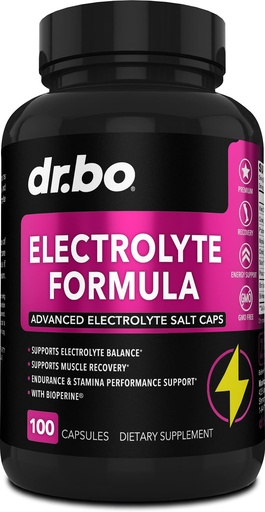 [BRSW2ZIHC57R4FDD] Electrolyte Pills Supplement Salt Tablets - Electrolytes Capsules with Potassium, Magnesium, Sodium, Chloride, Calcium Replacement for Keto, Cramps & Rehydration Salts Supplements - 100 Hydration Caps
