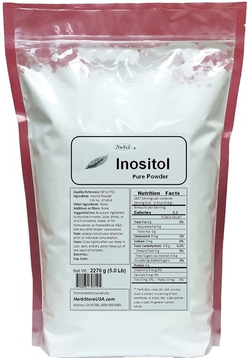[BRSWKHQTOFYBKELJ] Inositol Bulk Pure Powder NF12 & FCC Quality Standard (2270g (5.0 Lb))