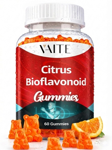 [BRSRAHA5ARYBMYDP] VAITE Citrus Bioflavonoid Complex Supplement 1000mg – Antioxidant Properties, Citrus-Derived Bioflavonoids, Sugar-Free Chewable Formula, Non-GMO, Gluten-Free, Soy-Free, Daily Use, 60 Gummies