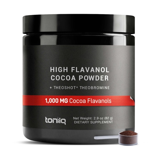 [BRSRYZDYBYPAIADO] Ultra High Flavanol Cocoa Powder - 1,000mg Verified Flavanols per Scoop | 40% Standardized Cocoa Extract - 2,600mg Total Cocoa Actives with 300mg Theobromine - Third Party Tested - 30 Servings