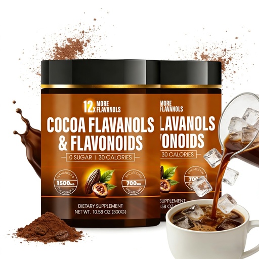[BRSRGEIFB4MQOFDJ] High Flavanol Cocoa Powder - 1500mg Per Serving with Cocoa Flavanols & Flavonoids 700mg Epicatechin, Boosts Circulation, Nitric Oxide, Energy and Heart Health - 300g (2)