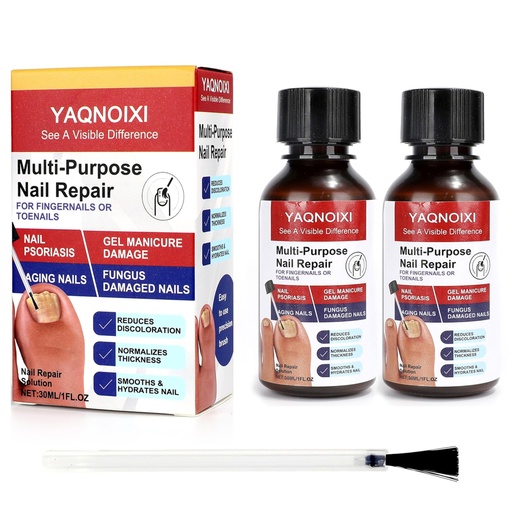 [BRSRGGQ3PJ5BSCA4] Toenail Fungus Treatment - Fast Acting For Thick, Discolored, Broken & Damaged Toe & Finger Nail, Treats Damaged Nails and Ingrown Toenails - 30ml/1oz (2pcs)