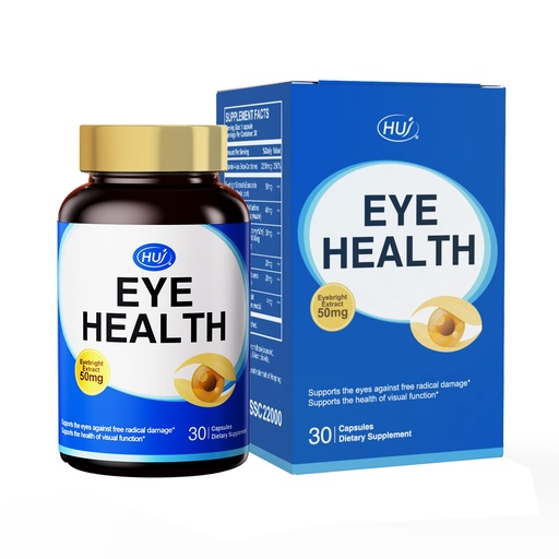 [BRSREFALOYNAGFY3] HUJ Eye Health - Eye Supplement for Adults with Pycnogenol®(French Maritime Pine Bark Extract)，Bilberry Extract，Lutein - Supports Vision, Eye Function, and Blue Light Protection* - 30 Capsules