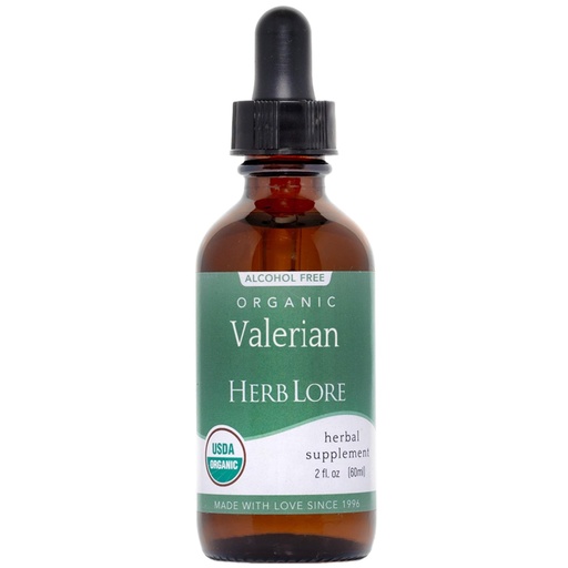 [BRSRAGI7BUGQIDL5] Herb Lore Organic Valerian Root Tincture - Liquid Extract Drops - Sleep Aid for Kids & Adults - Alcohol Free - 2 Fl Oz