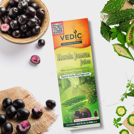 [BRSROGT2CQCAECD6] Vedic Karela Jamun Juice - Natural Juice for Immune Support - 33.8oz, Ideal for Daily Use (1000 ML)