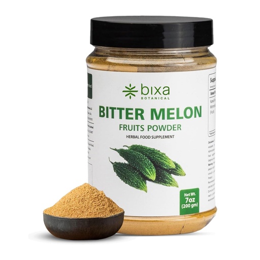 [BRSWKGQZCYPQCADO] bixa BOTANICAL Bitter Melon Powder, Karela Powder, 200 Grams, 7 OZ | 100% Pure, Gluten Free, Steam Treated, Vegan, Easy to Mix Karela Fruit Powder for Holistic Herbal Wellness, 66 Servings
