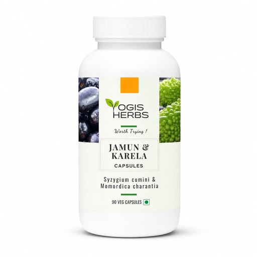 [BRSRMBQQPIMGYHTX] Jamun & karela Capsules (Syzygium cumini & Momordica charantia) for Healthy Metabolism Support – 90 Veg Capsules