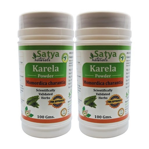 [BRSRAAQ3OUIAICLZ] Bitter Melon (Momordica Charantia, Karela) Powder for Men and Women | Ayurvedic Herbal Powder Supplement/Remedy | Pack of 100 GMS. (2 Packs of 100 GMS.)