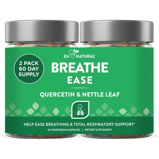 [BRSREYY2A4FBGALP] Breathe Inhaler Support Supplement - Sinus, Lungs, Open & Clear Airways - Seasonal Nasal Health, Bronchial Wellness, Healthy Chest - Quercetin, Vitamin D, Bromelain Pills - 120 Vegetarian Capsules