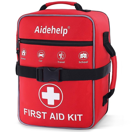 [BRSRE2YRA54BGELU] 520 Pieces Premium First Aid Kit - Large Emergency Medical Kit for Survival, Car, Home, Travel, Camping, Backpack, Hiking, School (Red)