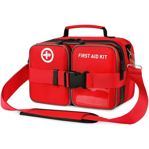 [BRSRGGQCC4BAG2A6] Premium 516 Piece First Aid Kit for Car, FSA Eligible HSA Store Waterproof Compact Labeled First Aid Bag with Molle Shoulder Strap, Emergency Kit for Home, Travel, Hiking, Camping, Survival