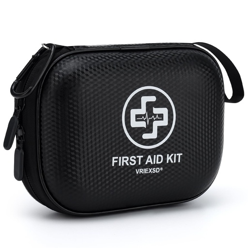 [BRSRAED6PJ6RUHTB] Mini First Aid Kit - 150 Piece Small Waterproof Hard Shell Medical Kit | Compact First Aid Kit with Comprehensive Supplies for Home, Car, Truck, Travel, Camping, Hiking, Sports, Office & Outdoor