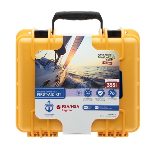 [BRSWYBT5BUIAY3I4] Adventure Medical Kits Marine Series Medical Kit - 1500 - Boat First Aid Kit For Small Crews 24 Hours From Care - Includes Emergency Medical Supplies Like Bandages, Medicine, Guide Book & More | Exceeds Coast Guard Standards & Comes in a Shockproof, Waterproof Dry Box with Tools to Manage Severe Bleeds & Hypothermia