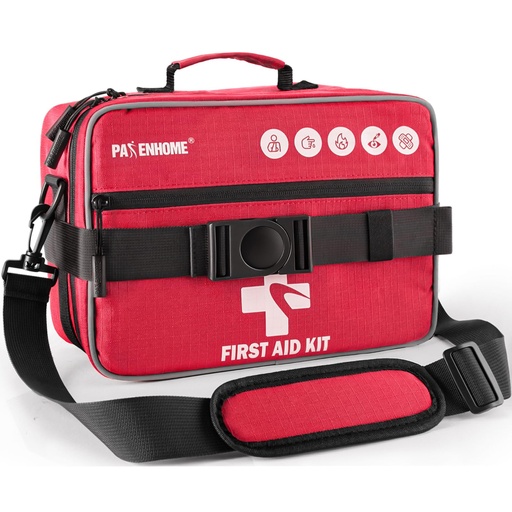[BRSRGZ3RAUBRQFLK] 528 PCS Advanced First Aid Kit – Large 6-in-1 Modular Waterproof Well-Organized Emergency Kit for Home, Car, Travel, Camping, Boat & Outdoor