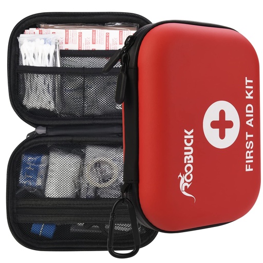 [BRSRMZY6A56BSYIY] Waterproof Laminate Bag First Aid Kit (Red) – Emergency Kit for Hiking, Camping, Travel, Car, Cycling, Home & Work