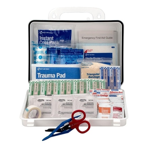 [BRSWIFTRCN5GK23E] First Aid Only OSHA Compliant 25-Person Contractor's First Aid Kit for Construction Sites, Work Vehicles, Office, Home Renovation - Emergency Supplies for Cuts and Scrapes - Plastic Case - 178 Pieces