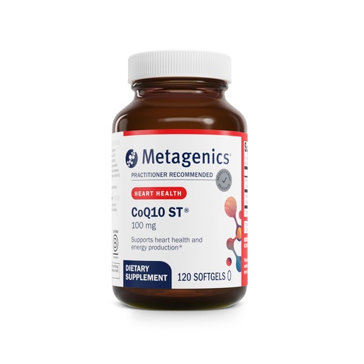 [BRSWIZQOB4FRKH3E] Metagenics CoQ10 ST-100-100 mg Ubiquinone with Vitamin E for Heart, Energy & Antioxidant Support* - Non-GMO, Gluten-Free, Soy-Free - GMP Certified Facility - 120 Softgels