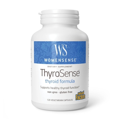 [BRSWIYD4BQPA2C3K] WomenSense ThyroSense by Natural Factors, Natural Supplement to Support Healthy Thyroid Function, Vegetarian, Non-GMO, 120 capsules (60 servings)
