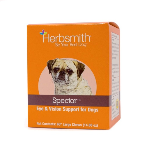 [BRSWECQQC57G2YLB] Herbsmith Spector - Eye & Vision Support for Dogs - Repair Greying Eyes - Senior Supplement for Dogs - Antioxidant for Dogs - 60Ct Large Chews