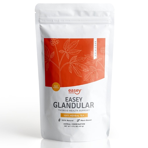 [BRSRAFIEBAPW23LA] Easey Glandular Thyroid Support Herbal Supplement with Naturally Occuring Iodine - Energy, Metabolism & Focus Support - 4oz Dry Herbs