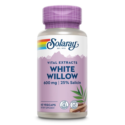 [BRSWKFI5CMIQC2T6] SOLARAY Guaranteed Potency White Willow Bark Extract, Veg Cap (Btl-Plastic) 750mg | 60ct