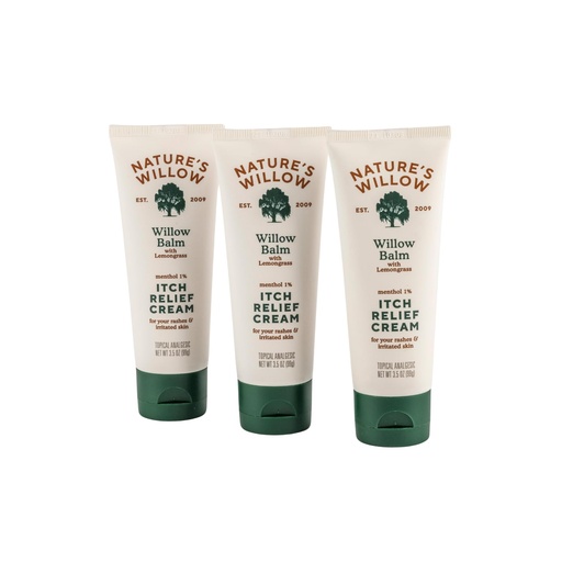 [BRSROGT2CB5GOYA2] Nature's Willow Itch Relief Lotion with White Willow Bark for Soothing Skin | Natural Anti Itch Lotion Provides Relief from Bug Bites, Rash, Sunburn and More | Made with Essential Oils | 3.5oz (3)