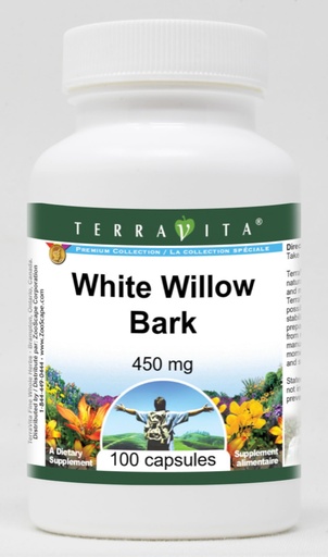[BRSWI2QRPMCQKE3G] White Willow Bark - 450 mg (100 Capsules, ZIN: 512144)