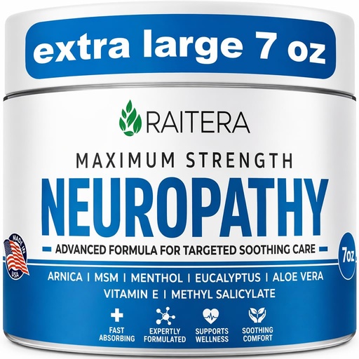 [BRSW2AQFOJ7WCDYZ] Neuropathy Nerve Cream – Maximum Strength for Feet, Hands, Legs, Toes – Advanced Cooling Non-Greasy Fast Absorbing Formula - Natural Ingredients Frankincense, Arnica, Aloe Vera, Turmeric, MSM