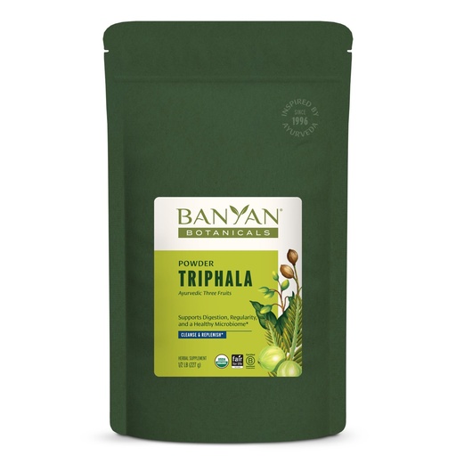 [BRSWIZYMBIBG2AYZ] Banyan Botanicals Organic Triphala Powder – Daily Digestive Support & Gentle Colon Cleanse – Pure Amla, Haritaki & Bibhitaki for Gut Microbiome Health & Regularity – 1/2 lb – USDA Organic