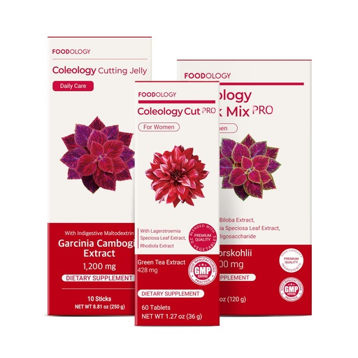 [BRSREADQOFYAK3DL] Coleology Red Line Trio: Cut PRO + Drink Mix PRO + Cutting Jelly | Morning-to-Night Metabolism, Gut Health & Weight Management Support | Prebiotic Fiber, Green Tea Extract & Garcinia Cambogia | Korean