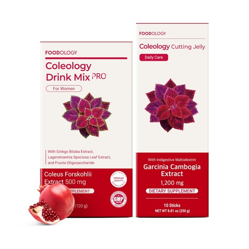 [BRSREADRCINRAHIU] Coleology Fat Burner Starter Duo: Cutting Jelly + Drink Mix PRO | Prebiotic Fiber, Gut Health & Metabolism Support | Daily Pomegranate Stick Bundle for Weight Management | Korean Dietary Fiber Supplem
