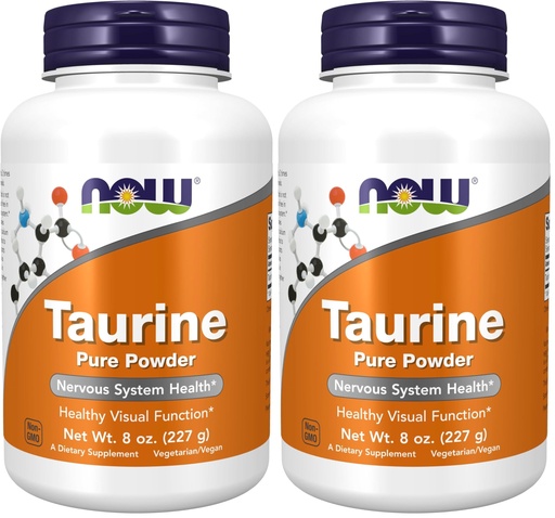 [BRSRAY3ROEPR4EYV] NOW Foods Supplements, Taurine Pure Powder, Nervous System Health*, Amino Acid, 8-Ounce (Pack of 2)