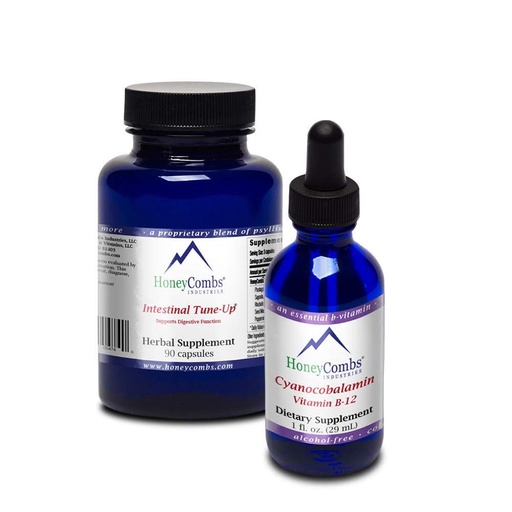 [BRSWYHYPCAPBYYAY] HoneyCombs Intestinal Tune-Up + Liquid B12 Vitamin 1 Oz