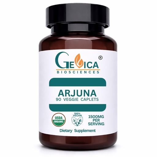 [BRSRGAYHDIPWKETL] Arjuna – USDA Organic, 1500 mg per Serving, Terminalia Arjuna Bark, No Extract, NPOP & BioAgriCert Certified, 90 Vegan Caplets