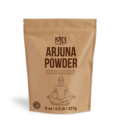 [BRSWGZITCIIAKAL3] MB Herbals Arjuna Powder 8 oz / 27 Gram | Wildcrafted Terminalia arjuna Bark Powder