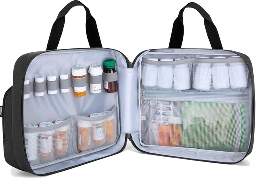 [BRSW2HA7CN5QYHT3] Trunab tablete steklenica Organizator Medicina Nošenje vrečka varno zdravilo Potovalna vrečka za recept, Vitamini, Medicinski dodatki shranjevanje (samo Bag)