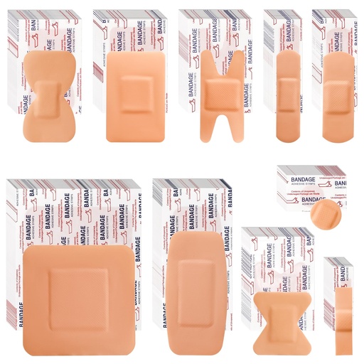 [BRSRAFQCCUHQ4DT4] Bandages Variety Pack - 800 Pcs Assorted Bandages Bulk, Large Adhesive Fingertip Bandage, Waterproof Bandage Breathable for First Aid and Protect Wounds (10 Styles) | Waterproof Fingertip Bandage Breathable for First Aid and Protect Wounds (10 Styles)