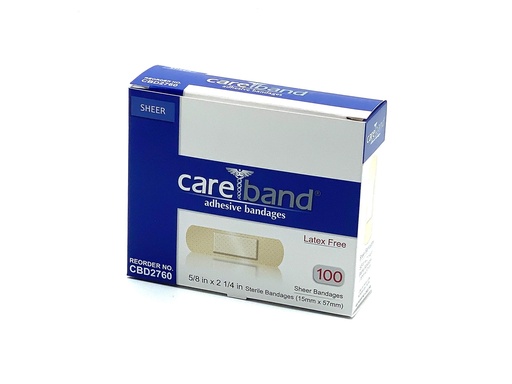 [BRSWYGD7CEIQI3I3] Sheer Adhesive Bandages Sterile 5/8" x 2 1/4" 100/BX