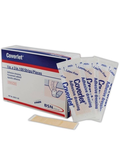 [BRSWGZYNOQBGAFAU] Coverlet Strip Dressings 1" x 3" 100 per Box