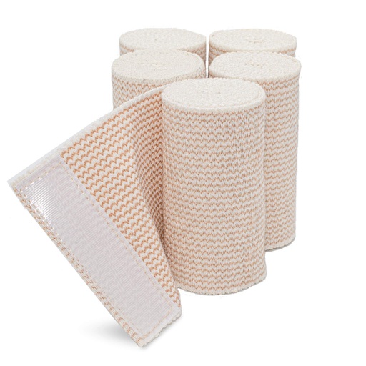 [BRSWGCYHDMHRQGTB] Hospora Thick Latex-Free Compression Cotton Elastic Bandage (3 inches, 5 Rolls)