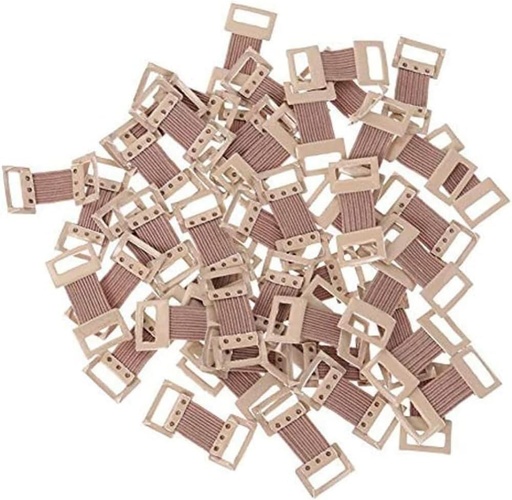 [BRSRGEINCAFAAGT4] 15Pcs Brown Elastic Bandage Clips, Metal Stretch Wrap Clips, Replaceable Bandaging Supplies for Various Bandages