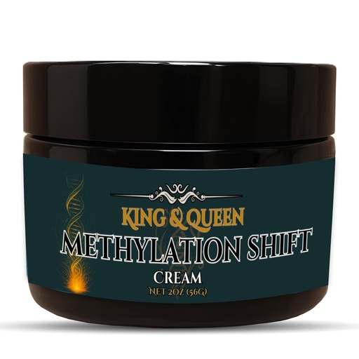 [BRSRE2Y7DMFAM336] Methylation Support Cream – Vitamin B12 B6 B2 with Zinc Magnesium Tyrosine & Selenium | Energy Focus & Homocysteine Balance | Methylation Shift 2 oz – King & Queen Wellness