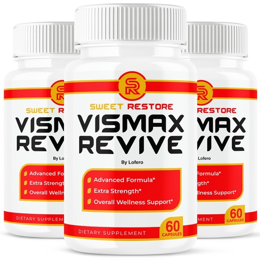 [BRSRGGD2OR4GAETZ] (3 Pack) Vismax Revive Capsules, Vis Max Premium Eye & Vision Vitamin Supplement Pills - Natural Advanced Formula for Eyesight Visual Sight - Overall Wellness Support - Made in USA (180 Capsules)