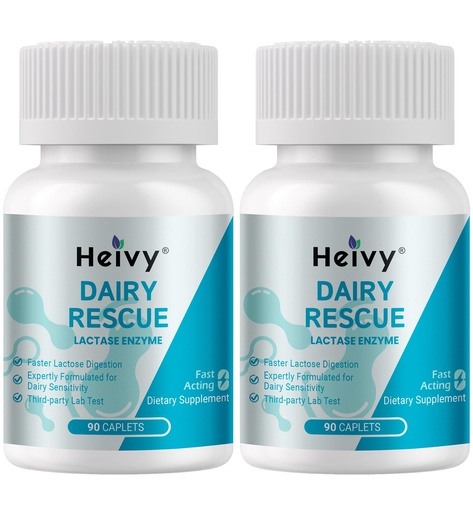 [BRSREGAQB4OQMF3H] Heivy Lactase Pills 9000 FCC, 180 Count | Fast Acting Dairy Digestion Support Supplement for Lactose Sensitivity