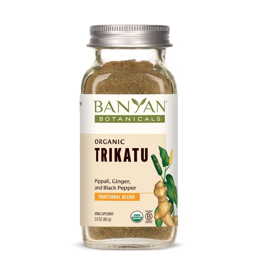 [BRSWI2QRBUDRGETA] Banyan Botanicals Trikatu Powder – Organic Ayurvedic Digestive Supplement – Ginger, Pippali, and Black Pepper – Kindles Healthy Digestion* – 2.8 oz. – Non-GMO Sustainably Sourced Vegan