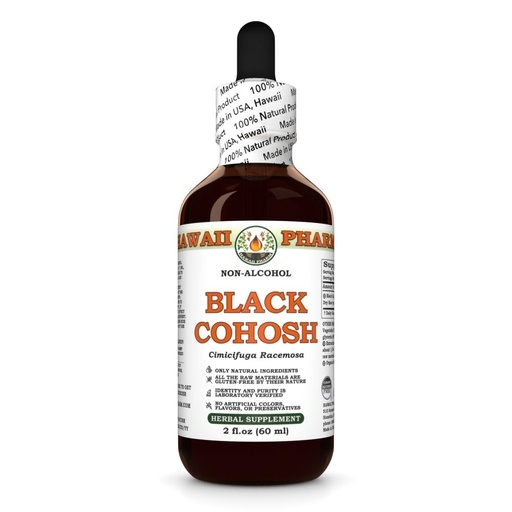 [BRSRE2QLDECBE3T7] Black Cohosh (Cimicifuga Racemosa) Dry Root Glycerite, Made in Hawaii, Raw Materials, All Natural, Vegan, Lab Tested Alcohol-Free Liquid Extract - 2 fl.oz